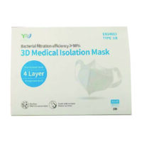 4 Ply 3D Medical Mask TYPE IIR Fluid Resistant – Pack of 50 (1 box of 50)